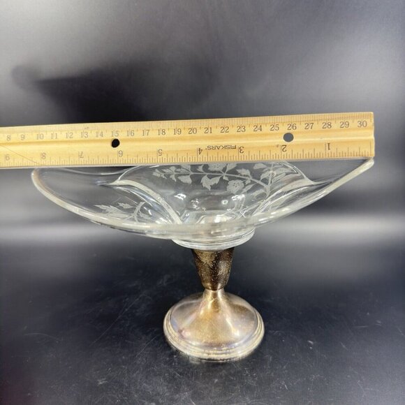 1950 VIKING Dish Pedestal EMPIRE STERLING SILVER Weighted Manganese 365nm UV - Picture 9 of 16